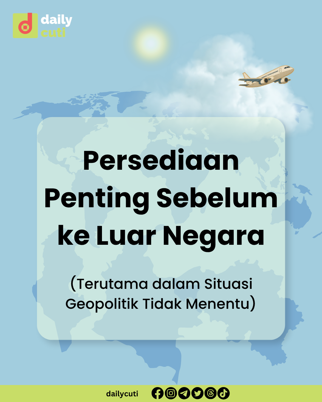 Information Poster: Persediaan Penting Sebelum ke Luar Negara