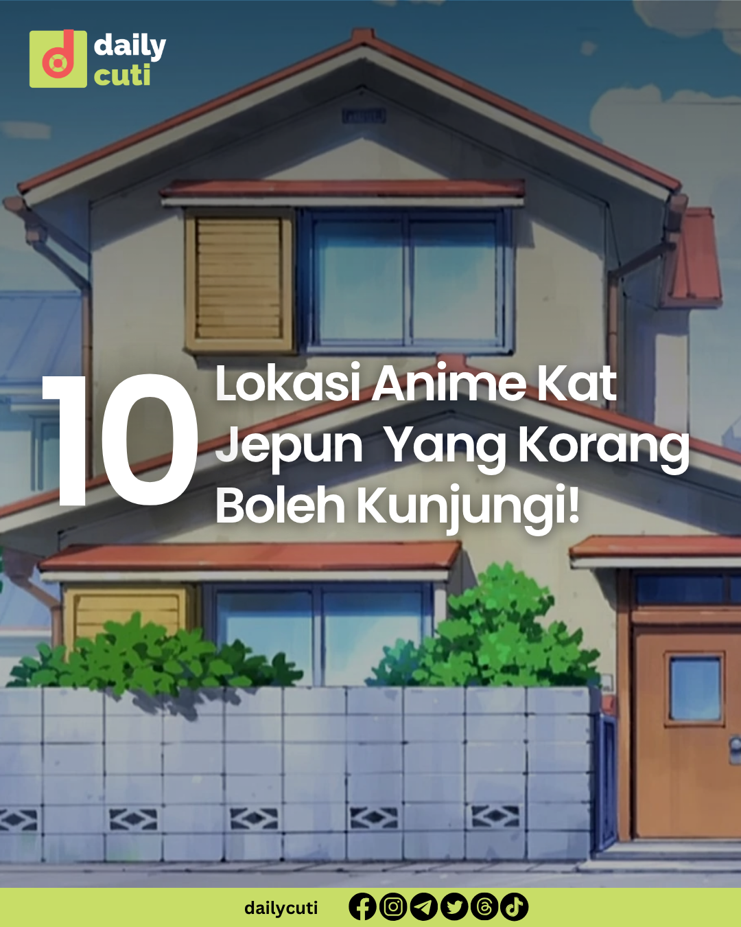 Minimalist Aesthetic Poster: 10 Lokasi Anime Di Dunia Sebenar (Jepun)