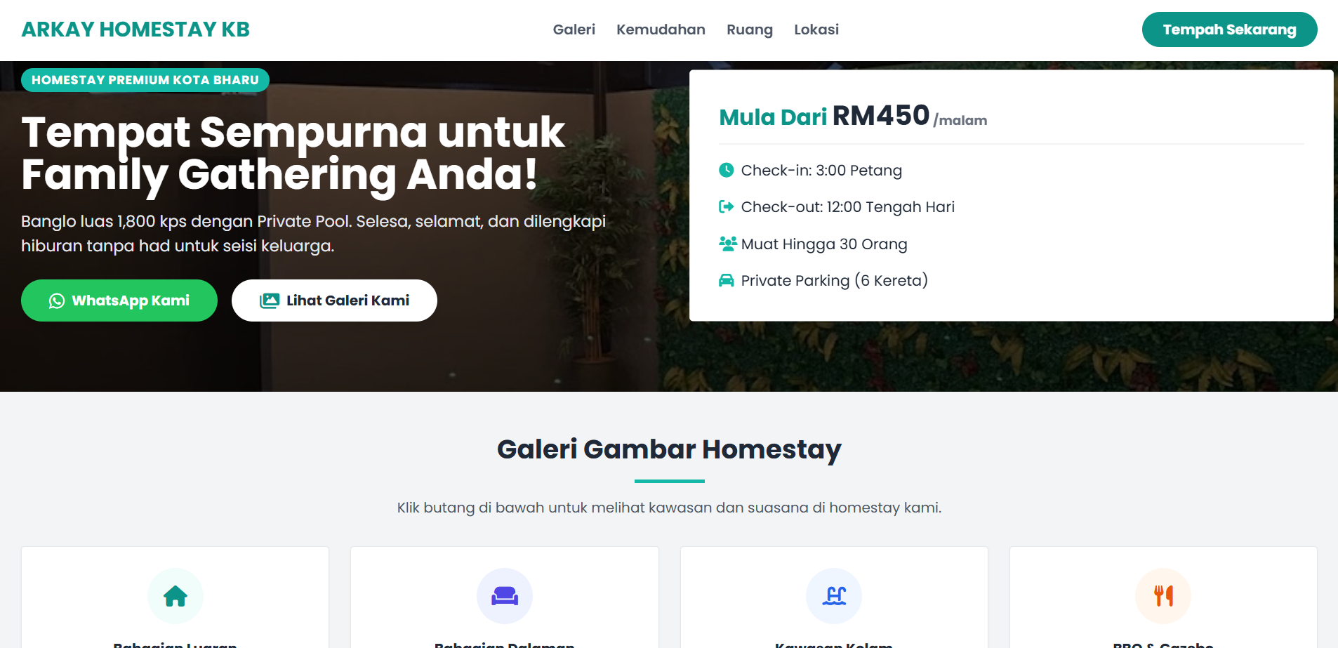 ARKAY HOMESTAY KB – Private Pool Banglo Kota Bharu